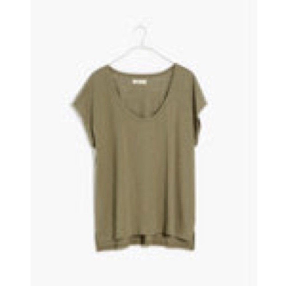 Madewell Linen-Blend U-Scoop Tee
